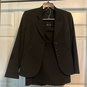 Black Striped Antonio Melani Skirt Suit